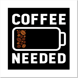 Low Battery Coffee Needed Barista Coffee Lover Gift Posters and Art